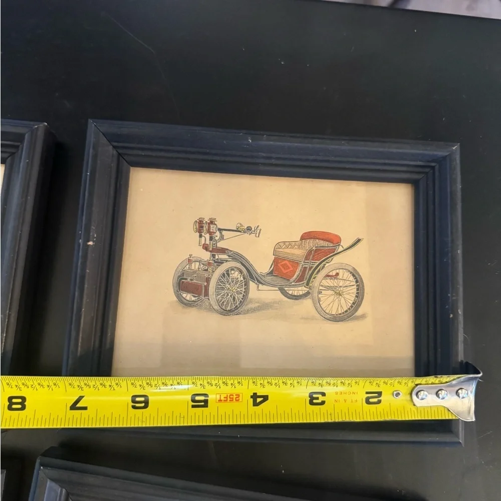 Vintage Automobile / Car Prints Framed set of 4